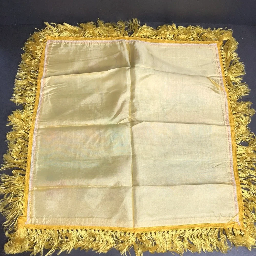 WWII US Army Fort Dix NJ Mother Satin Pillowcase Cover Tassel Vintage Retro